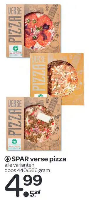 Spar SPAR verse pizza aanbieding