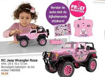 Lobbes Rc jeep wrangler roze aanbieding