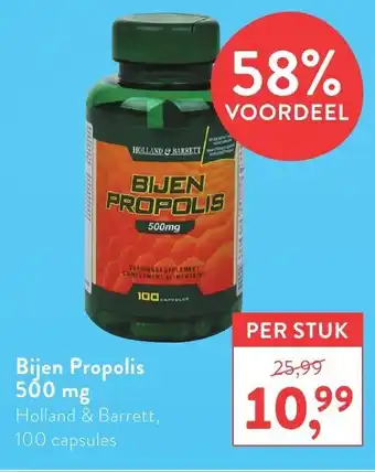 Holland & Barrett Holland & Barrett Bijen Propolis 500mg 100 capsules aanbieding