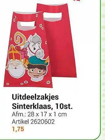 Lobbes Uitdeelzakjes sinterklaas, 10st. aanbieding