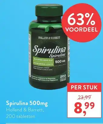 Holland & Barrett Holland & Barrett Spirulina 500mg 200 tabs aanbieding