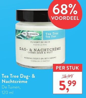 Holland & Barrett De Tuinen Tea Tree Dag- & Nachtcreme 120ml aanbieding