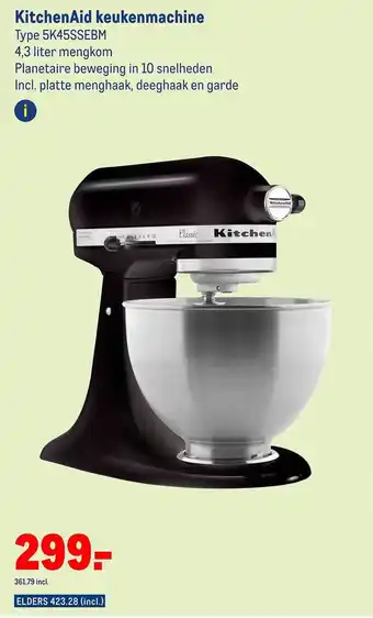 Makro Kitchenaid kuekenmachine 5k45ssebm aanbieding