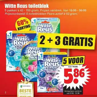 Dirk Witte Reus Toiletblok 2+3 Gratis aanbieding