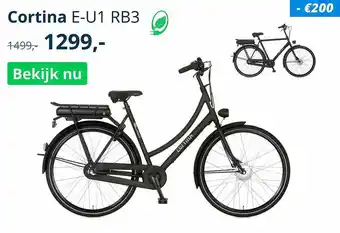 Mantel Cortina E-U1 RB3 Fiets aanbieding