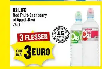 Dirck 3 O2 Life Red Fruit-Cranberry Of Appel-Kiwi aanbieding