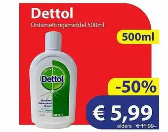 Die Grenze Dettol Ontsmettingmiddel 500ML aanbieding