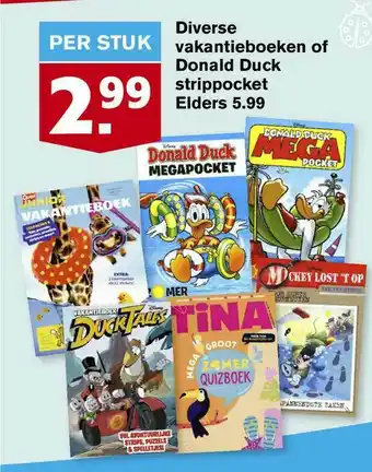 Hoogvliet Diverse Vakantieboeken Of Donald Duck Strippocket aanbieding