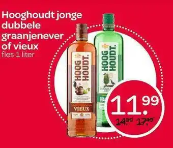 Spar Hooghoudt Jonge Dubbele Graanjenever Of Vieux aanbieding