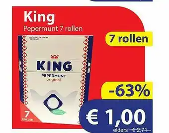 Die Grenze King Pepermunt 7 Rollen aanbieding