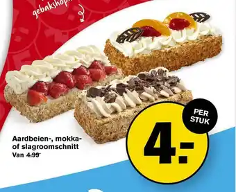 Hoogvliet Aardbeien-, Mokka- Of Slagroomschnitt aanbieding