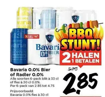 Vomar Voordeelmarkt Bavaria 0.0% Bier Of Radler 0.0% aanbieding