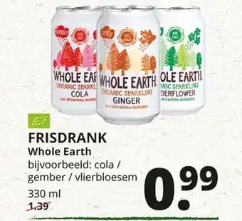 Natuurwinkel Frisdrank Whole Earth aanbieding