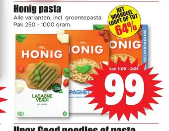 Dirk Honig pasta 250-1000 gram aanbieding