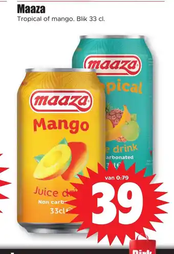 Dirk Maaza Tropical of mango Blik 33 cl aanbieding