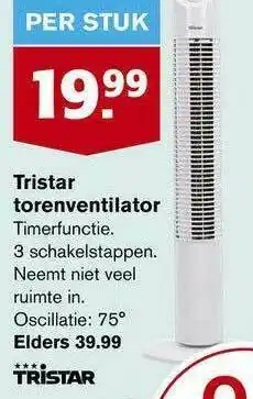 Hoogvliet Tristar Torenventilator aanbieding