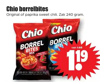 Dirk Chio borrelbites original of paprika sweet chili zak 240 gram aanbieding