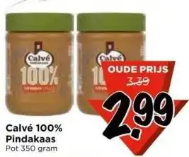 Vomar Voordeelmarkt Calvé 100% pindakaas aanbieding