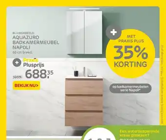 Praxis Aquazuro Badkamermeubel Napoli 60 cm aanbieding