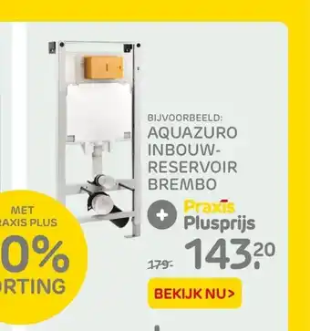 Praxis Aquazuro Inbouwreservoir Brembo aanbieding