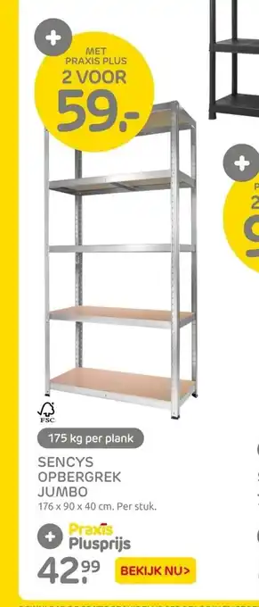 Praxis Sencys Opbergrek Jumbo 176 x 90 x 40 cm aanbieding