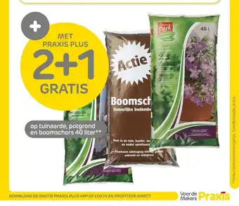 Praxis Op tuinaarde, potgrond 40 liter aanbieding