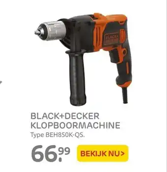 Praxis Black+Decker Klopboormachine Type BEH850K-QS aanbieding