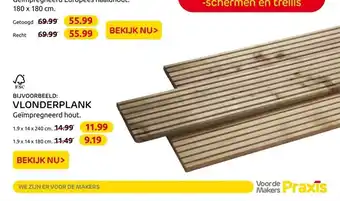 Praxis Vlonderplank 1.9 x 14 x 240 cm aanbieding