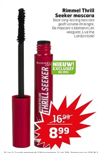 Trekpleister Rimmel Thrill Seeker mascara aanbieding