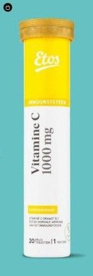 Etos Etos vitamine c 1000 mg bruistablet citroen 20 stuks aanbieding