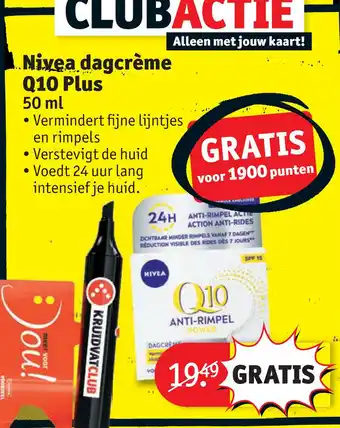 Kruidvat Nivea dagcrème q10 plus 50 ml aanbieding