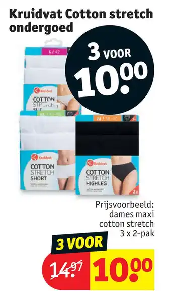 Kruidvat Kruidvat cotton stretch ondergoed aanbieding