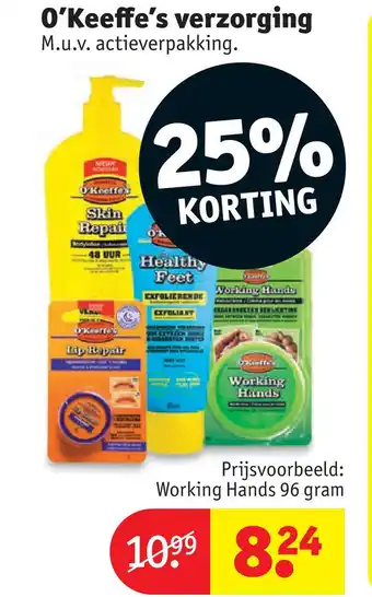 Kruidvat O'keeffe's verzorging aanbieding