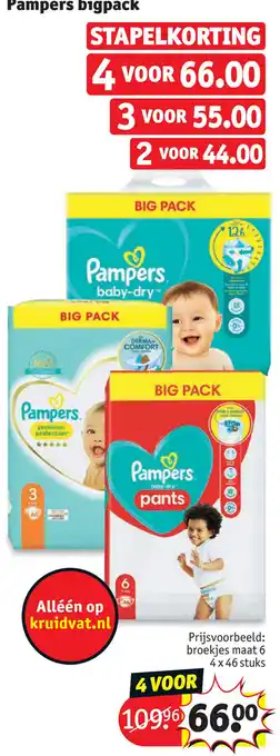 Kruidvat Pampers bigpack aanbieding