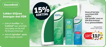 Kruidvat Keuze uit het hele assortiment vsm arniflor®, vsm spiroflor warm en vsm kind arnikind®. m.u.v. geneesmiddelen. aanbieding