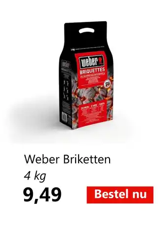 Tuincentrum Outlet Weber briketten aanbieding