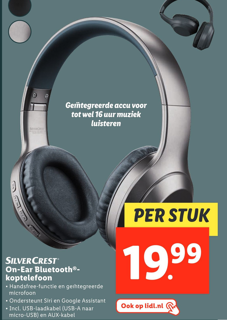Silvercrestⓡ onear bluetooth® koptelefoon aanbieding bij Lidl