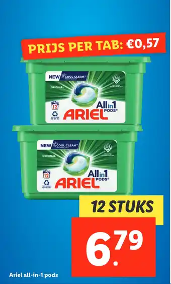 Lidl Ariel all-in-1 pods aanbieding