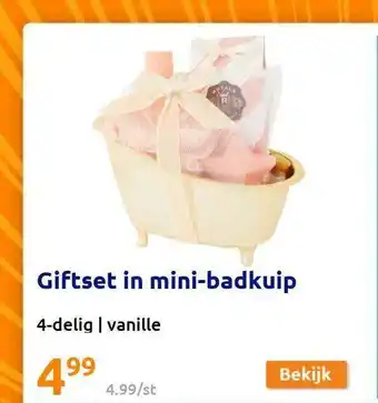 Action Giftset in mini-badkuip aanbieding