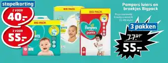 Trekpleister Pampers luiers en broekjes bigpack aanbieding