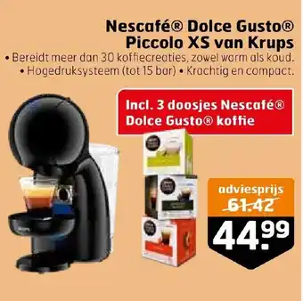 Trekpleister Nescafe dolce gusto piccolo XS van krups aanbieding