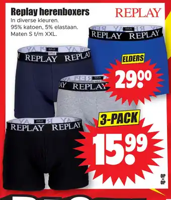 Dirk Replay herenboxers aanbieding