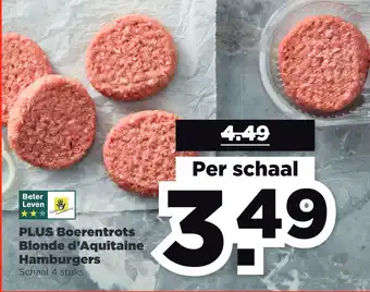 PLUS Plus boerentrots blonde d'aquitaine hamburgers aanbieding