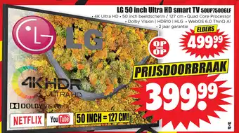 Dirk Lg 50 inch ultra hd smart tv 50up75006lf aanbieding