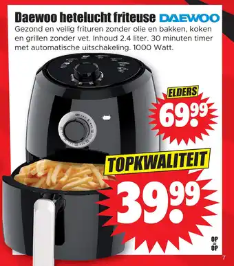 Dirk Daewoo hetelucht friteuse aanbieding