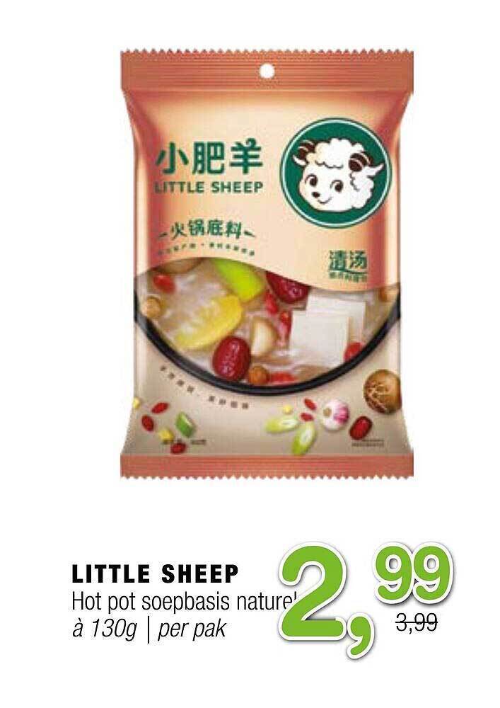 Little sheep hot pot soepbasis naturel aanbieding bij Amazing Oriëntal