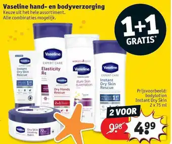 Kruidvat Vaseline Hand- En Bodyverzorging 1+1 Gratis aanbieding