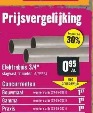 Hornbach Elektrabuis 3-4 aanbieding