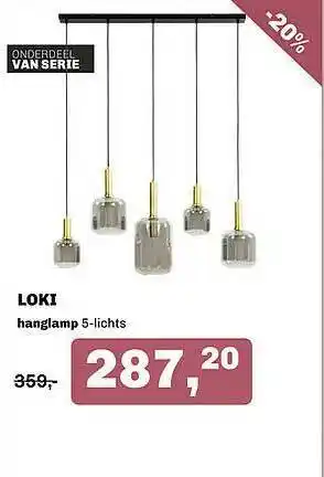 Trendhopper Loki Hanglamp 5-Lichts aanbieding