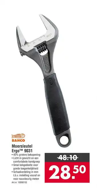 Enorm Bahco moersleutel ergo™ 9031 aanbieding